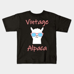 Vintage Alpaca Retro Llama Kids T-Shirt